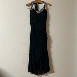 Vintage City Triangles Sequin Halter Dress Y2K Fairy Grunge Prom Size Medium